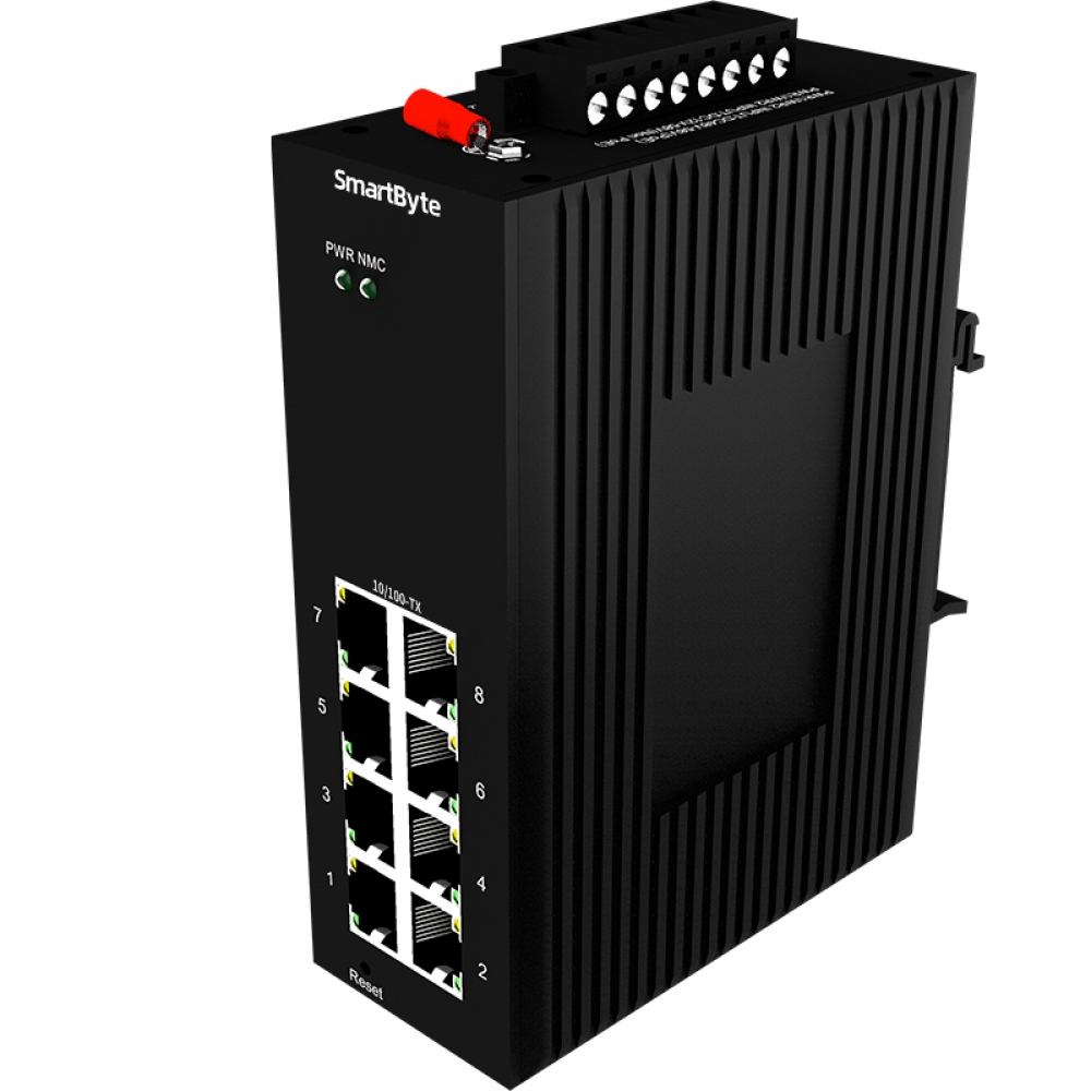 SmartByte 8 ports 100M managed industrial switch