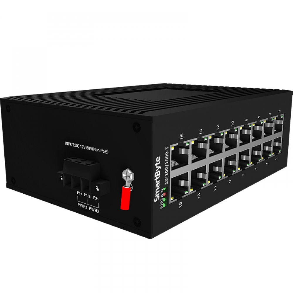 16*10/100/1000Base-T Unmanaged Industrial Ethernet Switch