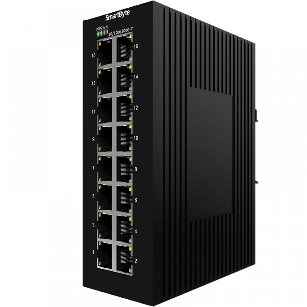 16*10/100/1000Base-T Unmanaged Industrial Ethernet Switch