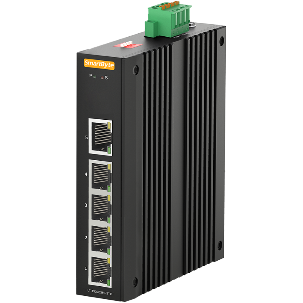 5*10/100Base-TX Industrial PoE Switch with 4-port PoE/PoE+