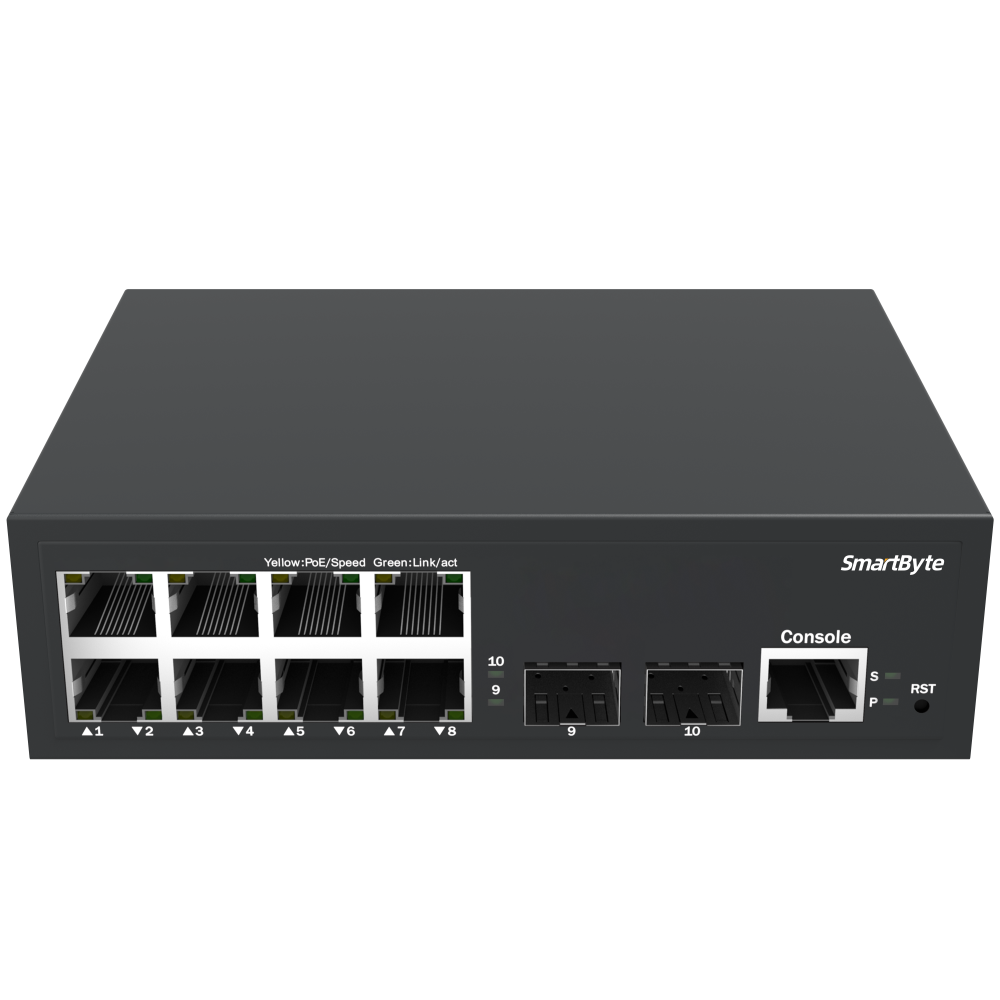 8*10/100/1000Base-T + 2*1G/2.5G SFP Layer 2 Managed PoE Switch